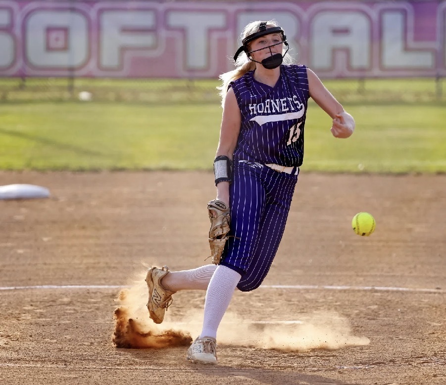 DCHS Softball player in action