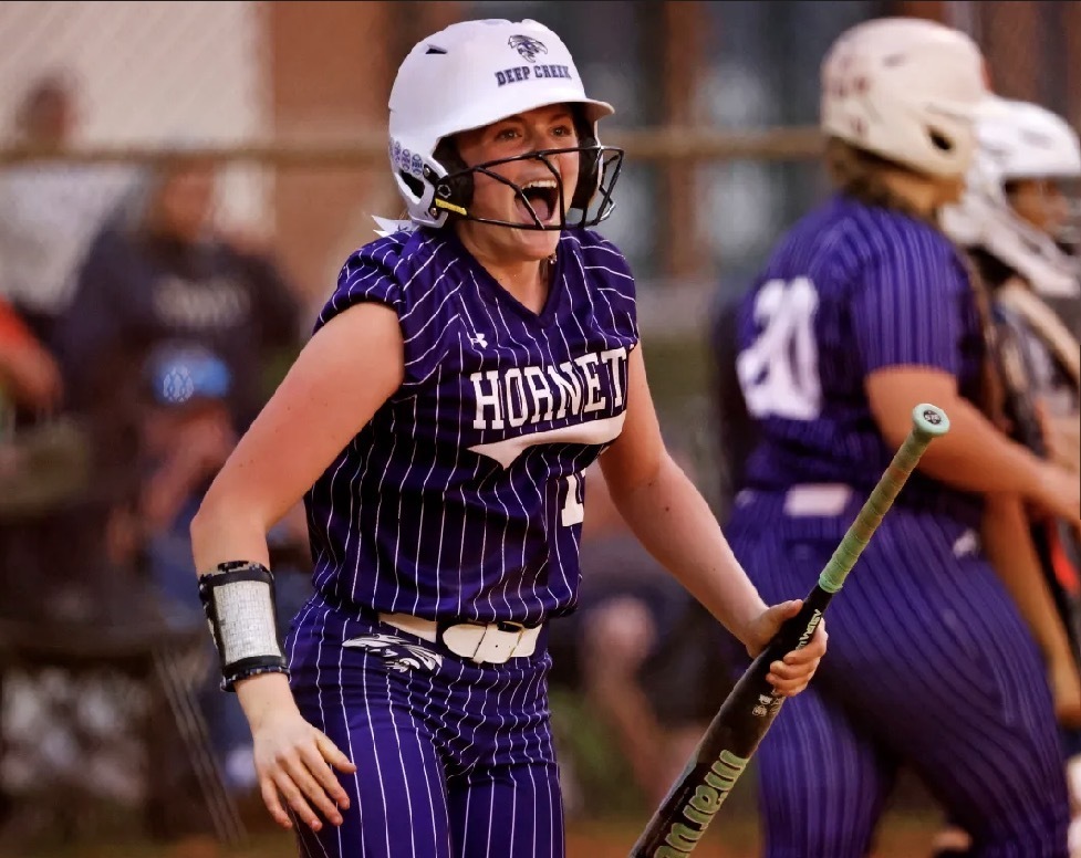 DCHS Softball player in action