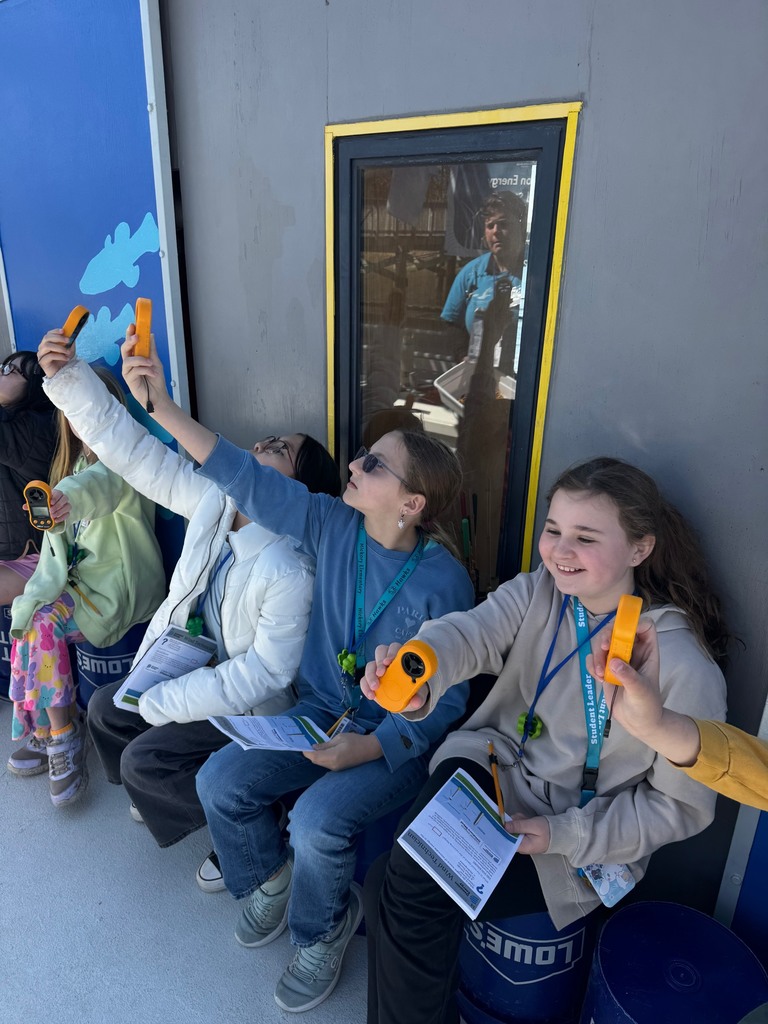 students exploring on the learning barge 