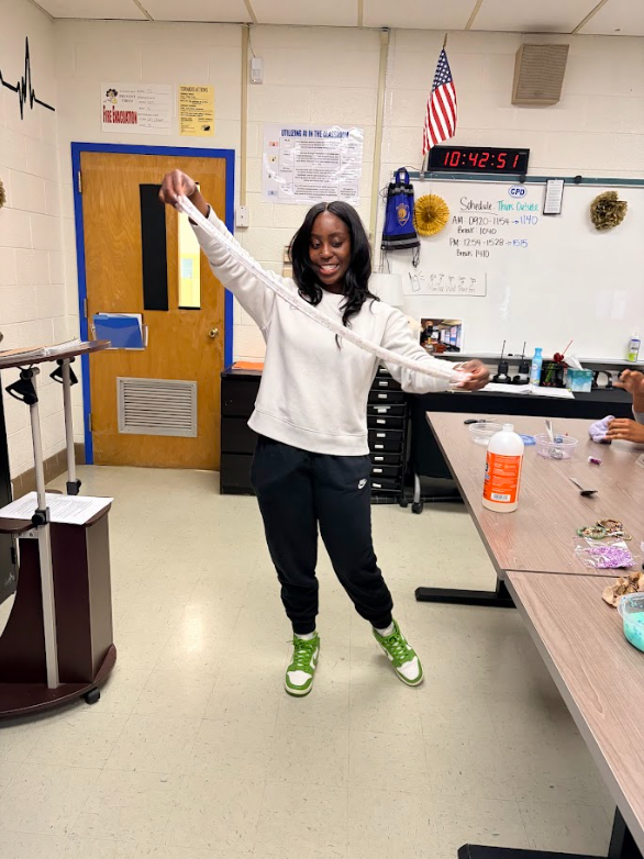 students play with slime