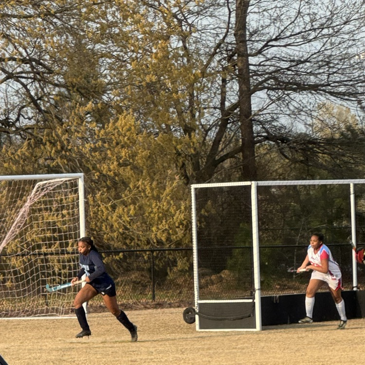 girls playing field hockey