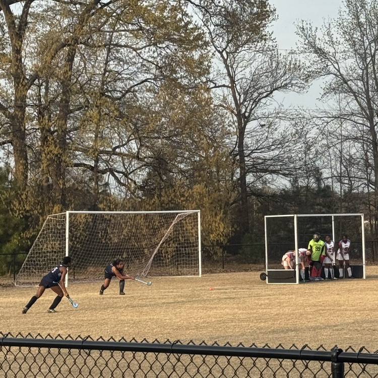 girls playing field hockey