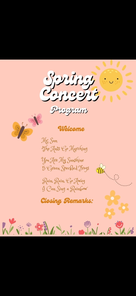 Spring Concert program sheet