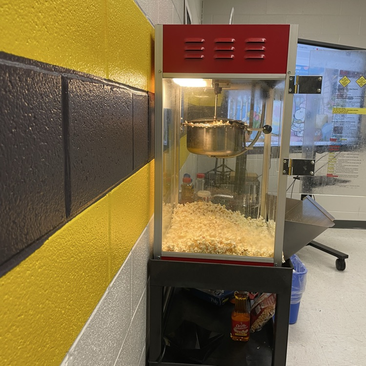 staff getting popcorn