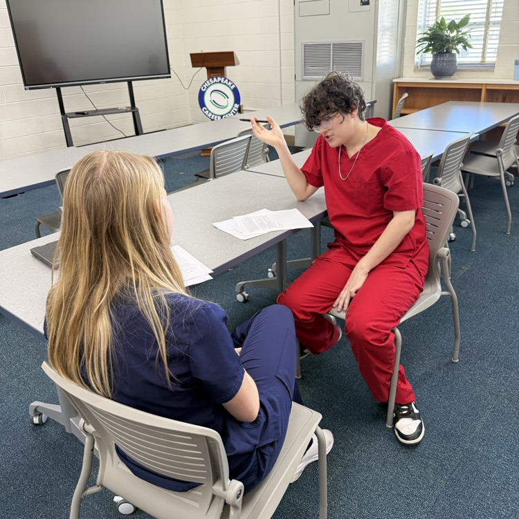 students practicing their interview skills