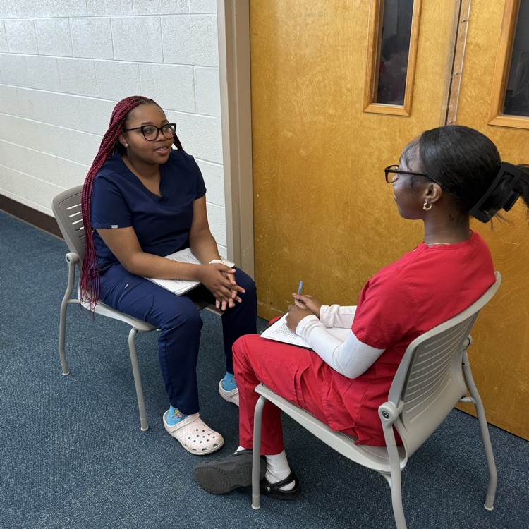 students practicing their interview skills