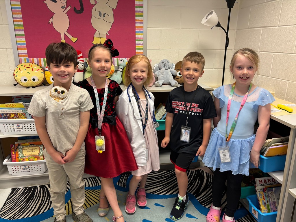 students dressed up for career day 