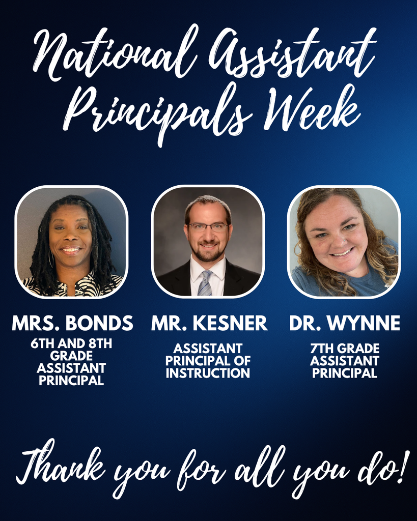 photos of three assistant principals being recognized for national assistant principals week 