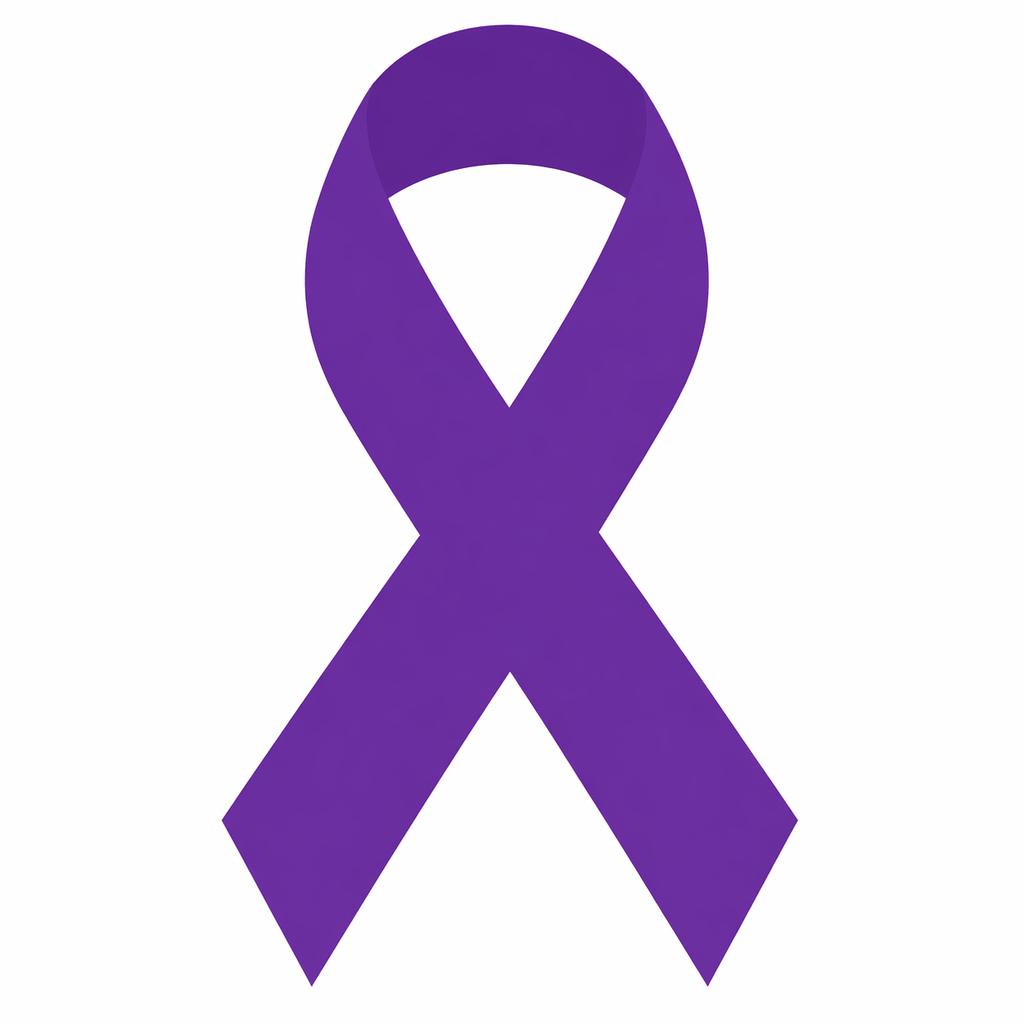 purple ribbon to show support for month of the  military child