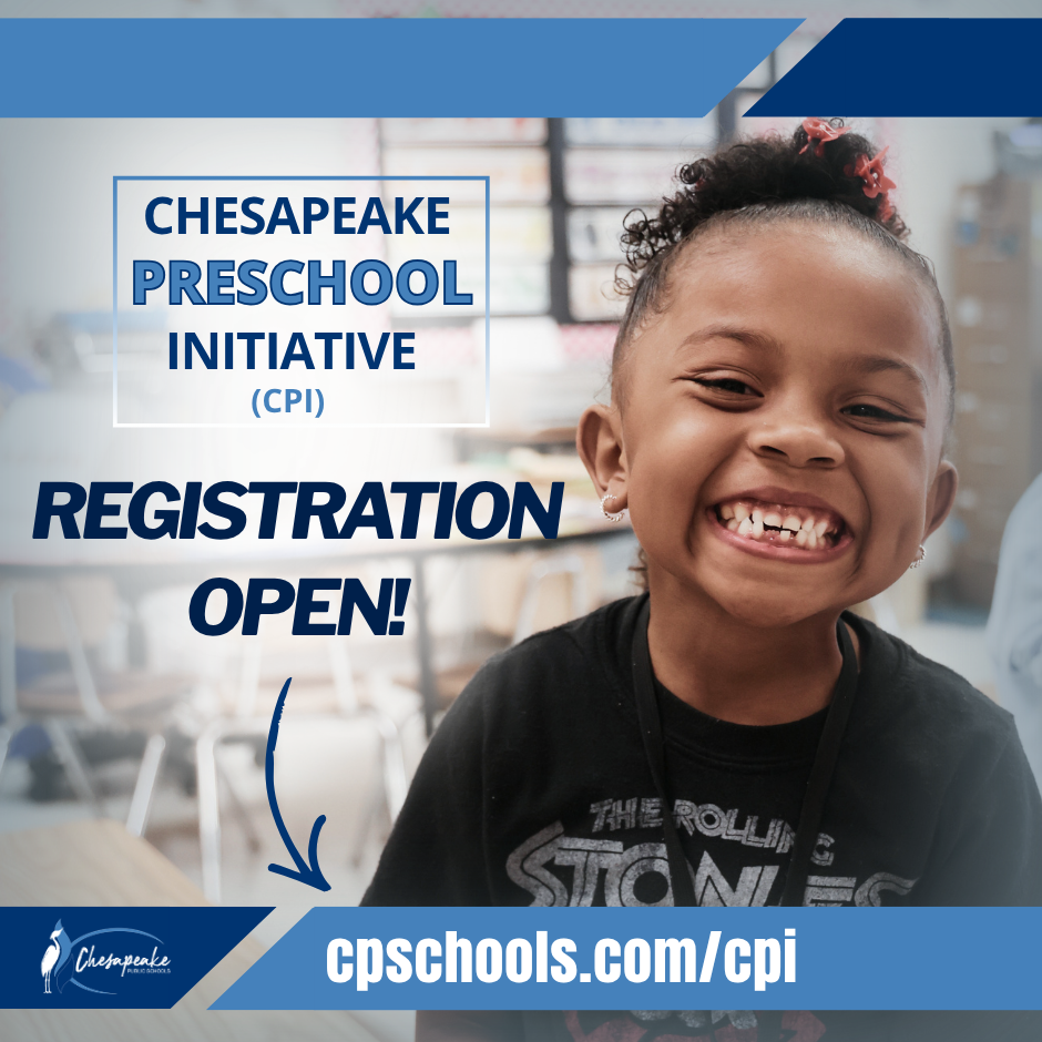 Child is excited for the open registration of the Chesapeake Preschool Initiative
