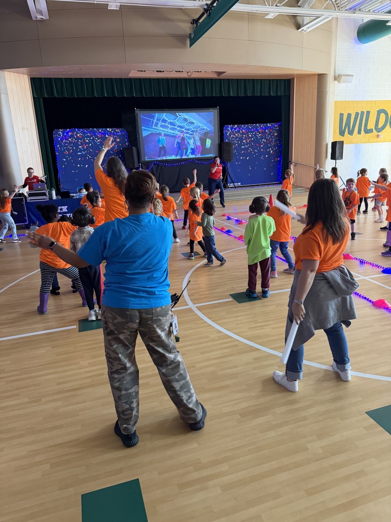 Ms. Baker-Hardison joining in on the fun at Dance Fit with the kindergarten classes