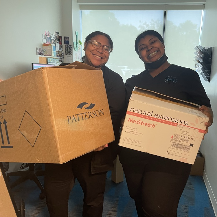donated supplies to the dental program