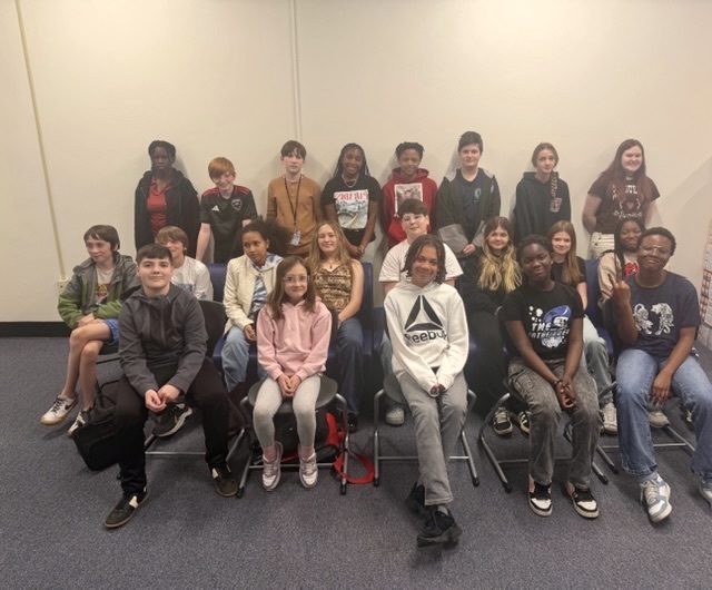 group of military connected students at indian river middle school