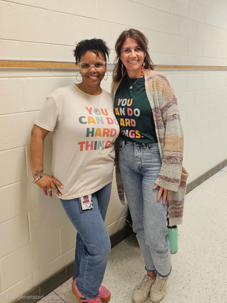 teachers wearing reading shirts