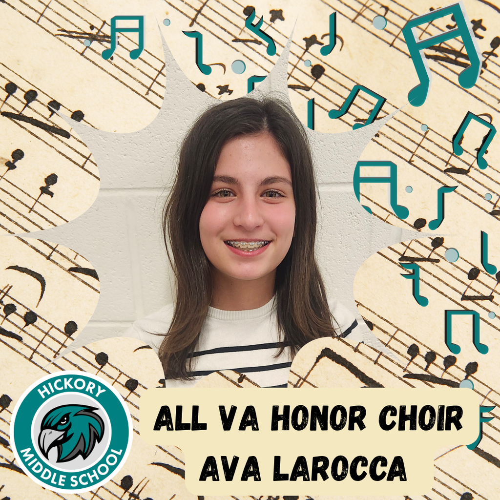 All VA Honor Choir Ava LaRocca music notes and music sheet background