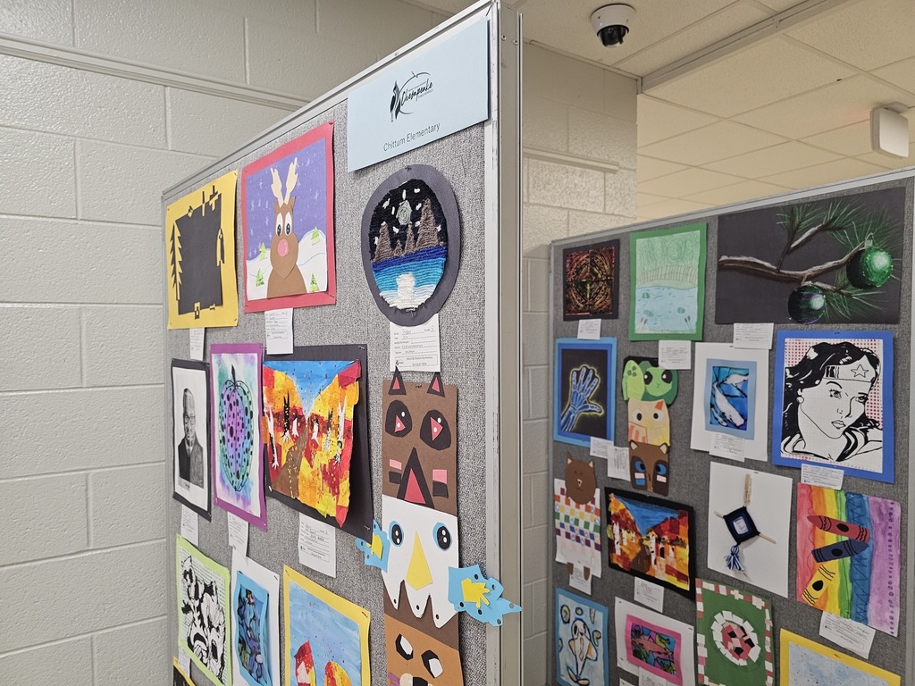 Variety of student art work on display