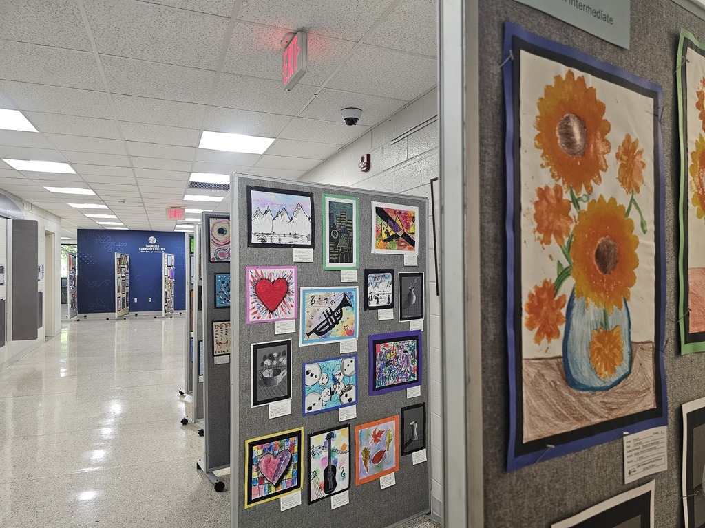 Variety of student art work on display