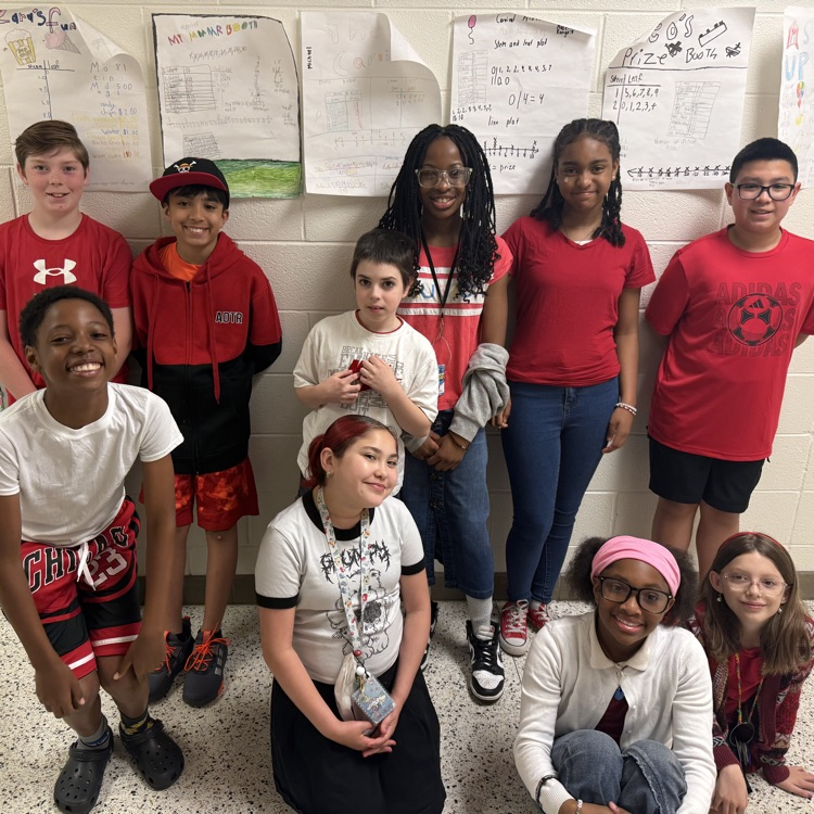 Students posing with their red on for our Friday spirit days in April. 