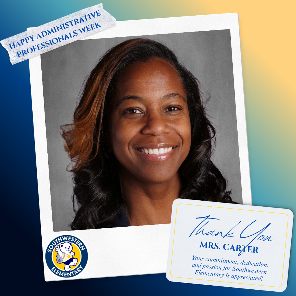 Happy Administrative Professionals Day! thank you Mrs. carter