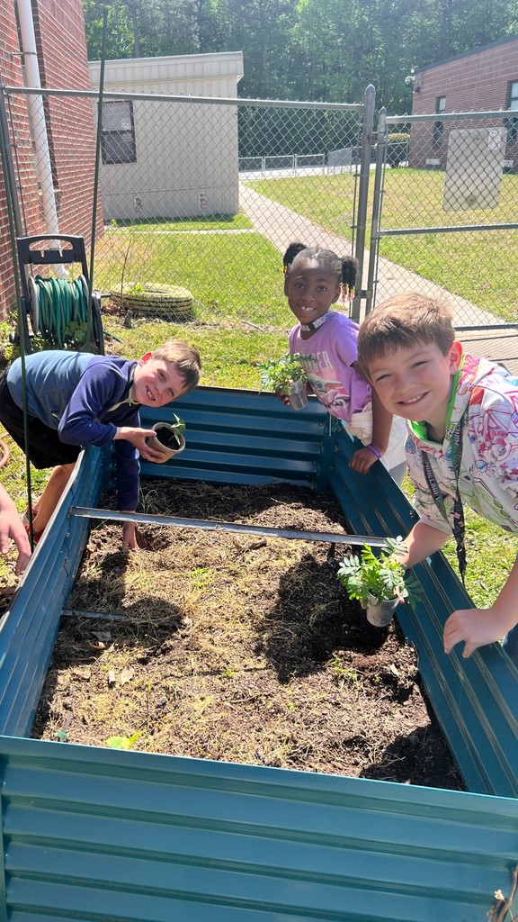 Earth Day: Students planting marigolds and beans