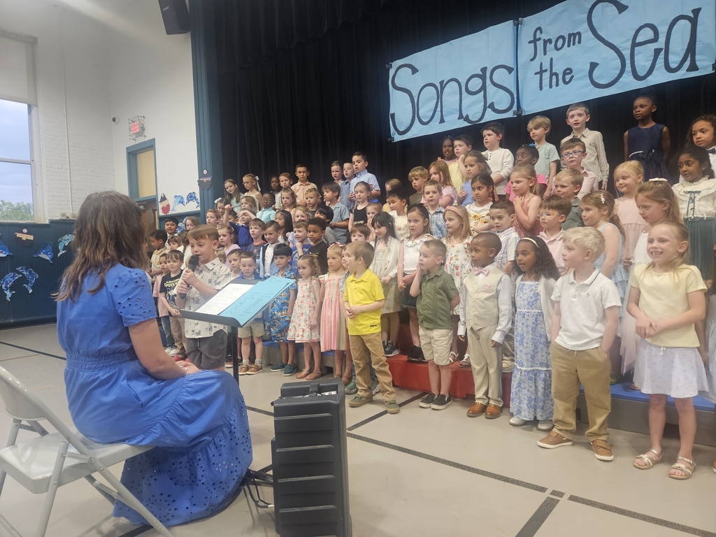 Students singing happily.