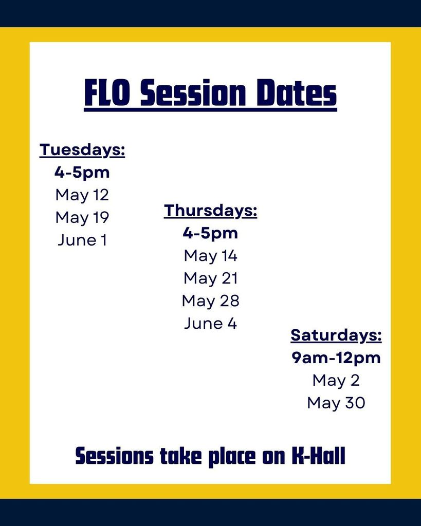 FLO session information located in caption