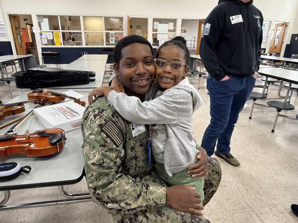 military members and their students at the camo and Coffee event
