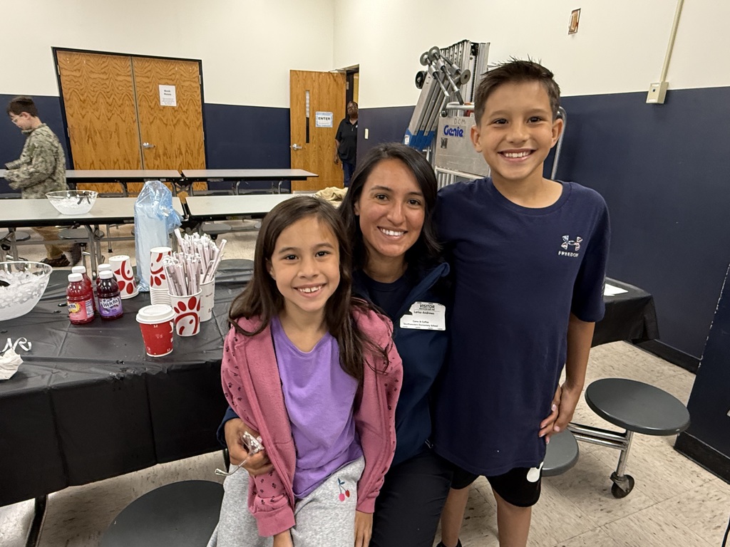 military members and their students at the camo and Coffee event