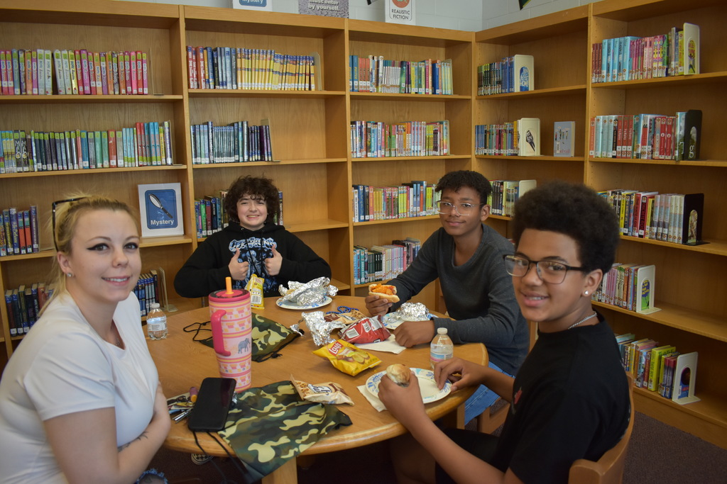 a group of parents and students enjoying the military luncheon