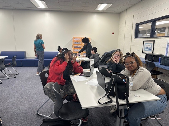 A group of students participating in an SOL review session
