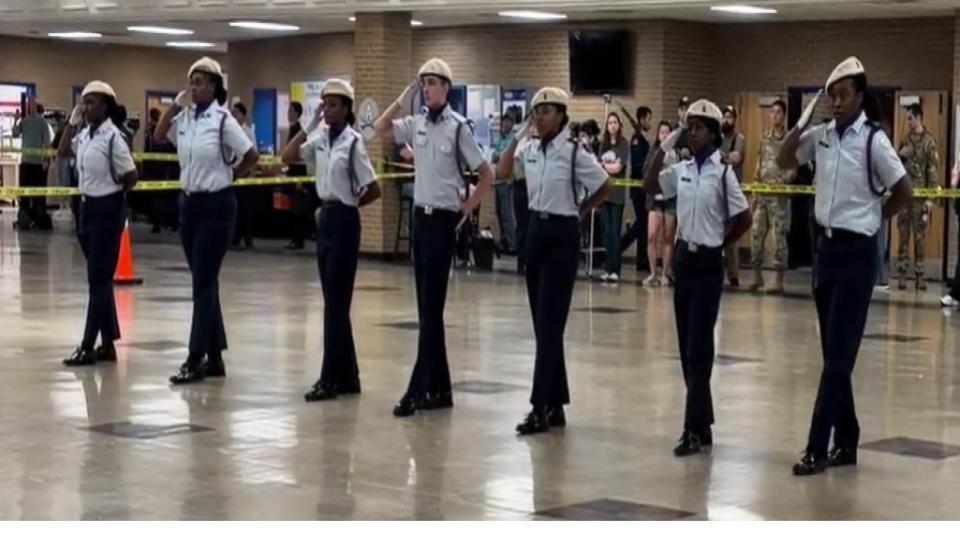 ROTC students  participating in State Competition
