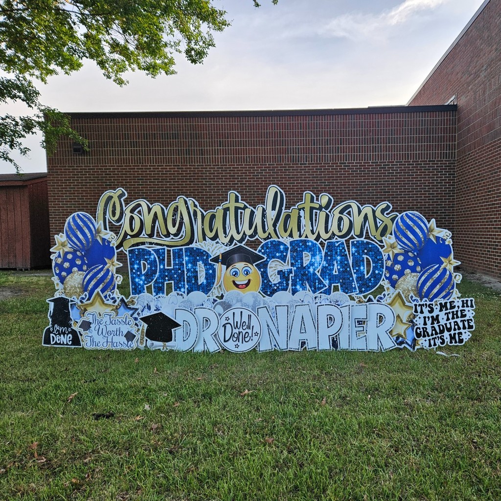 Card the yard Congratulations Dr. Napier sign