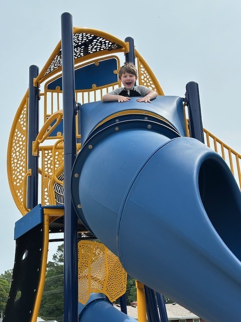 Playing on playground
