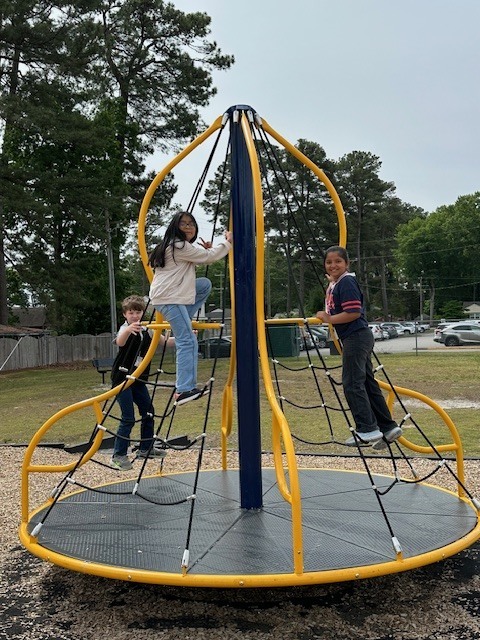 Playing on playground