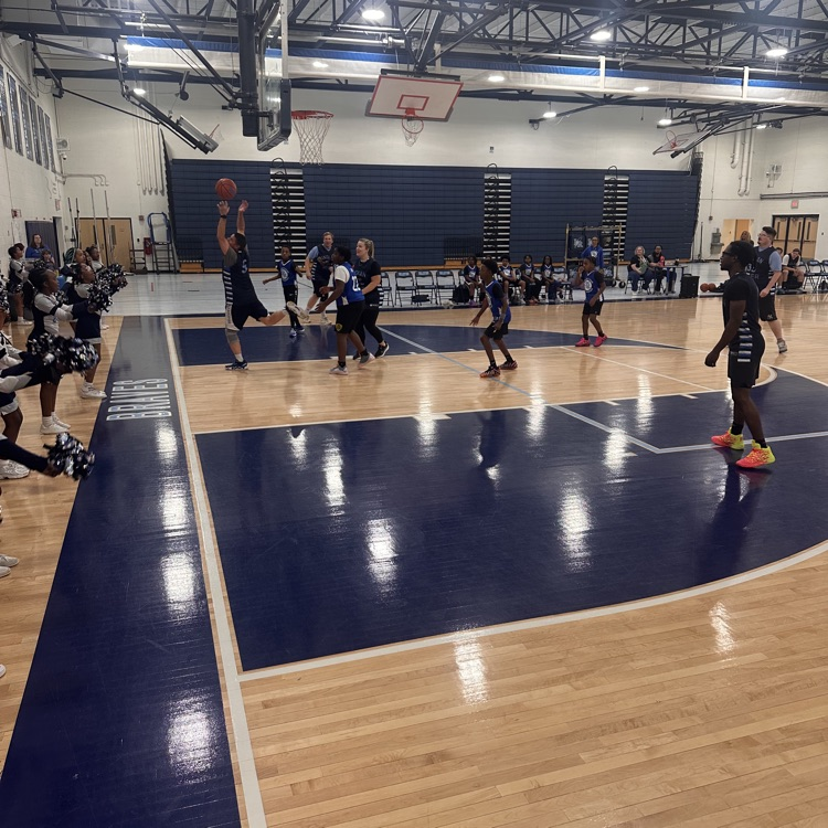 Action shot during the basketball game 