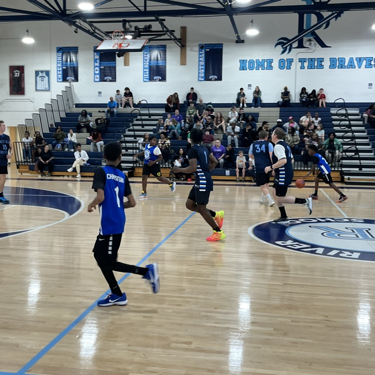 Action shot during the basketball game 