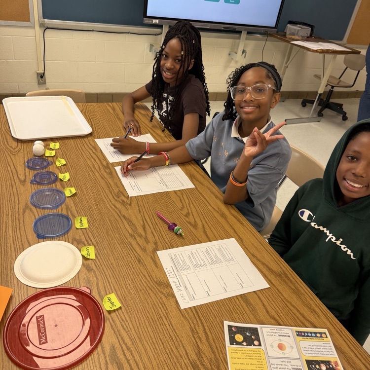 students ordered the object by size and labeled them based on the size of the planets. 