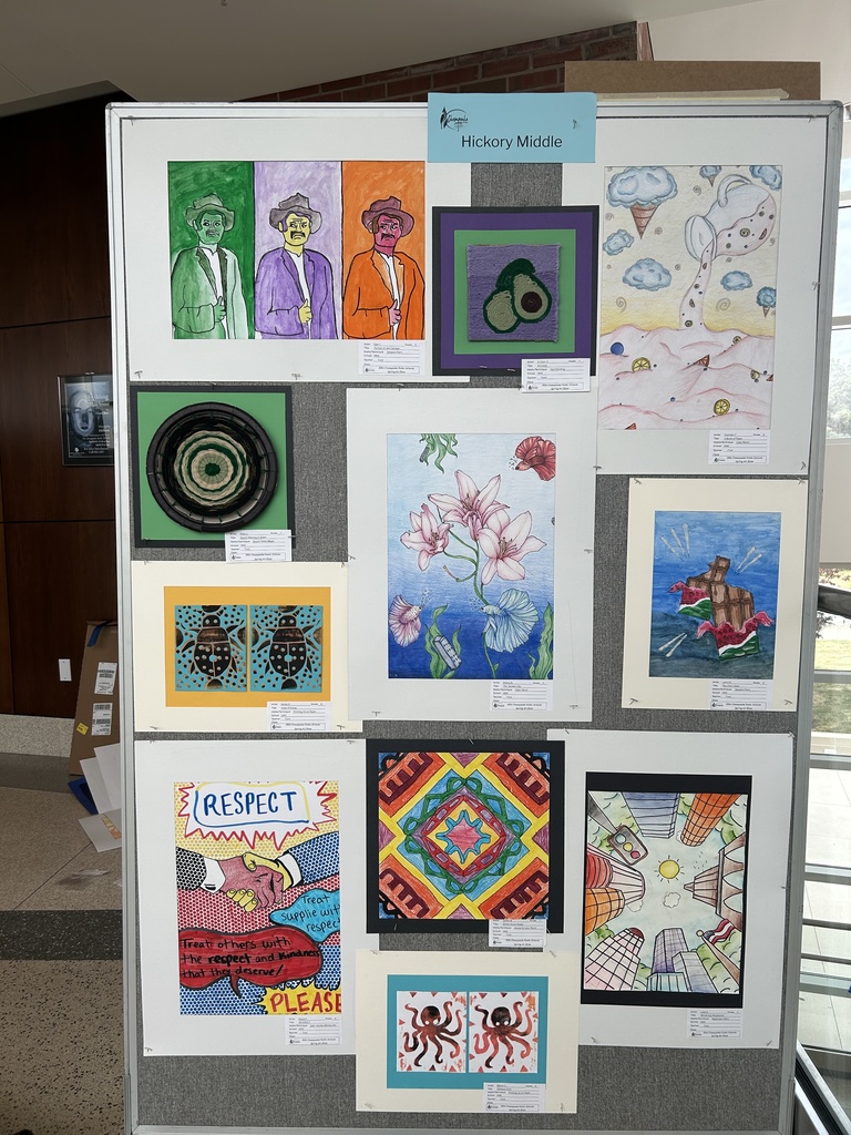 student artwork at a show