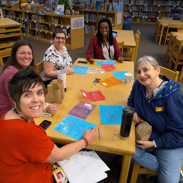 staff smiling playing bingo