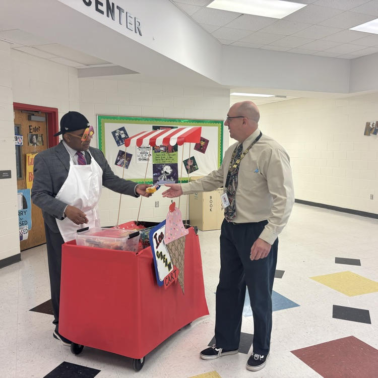 ice cream social with staff