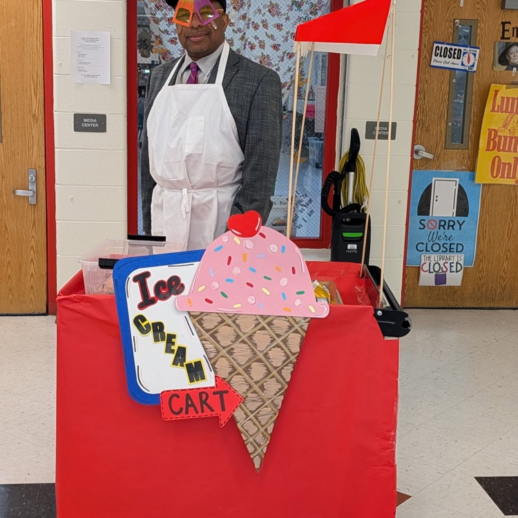 ice cream social with staff