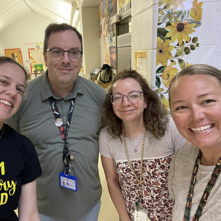 teachers participating in scavenger hunt