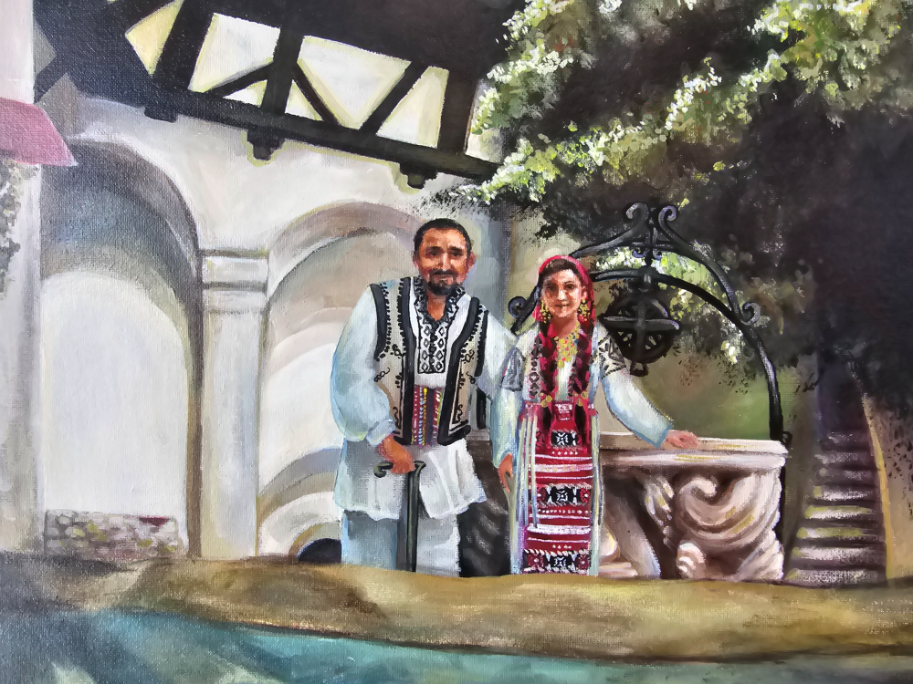 Secondary art show is on display at TCC Chesapeake with an example of painting