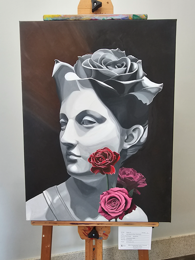 Secondary art show is on display at TCC Chesapeake with an example of painting