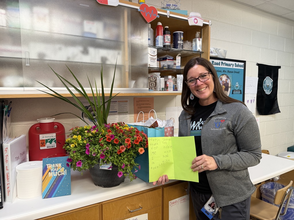 Nurse Shanan with gifts