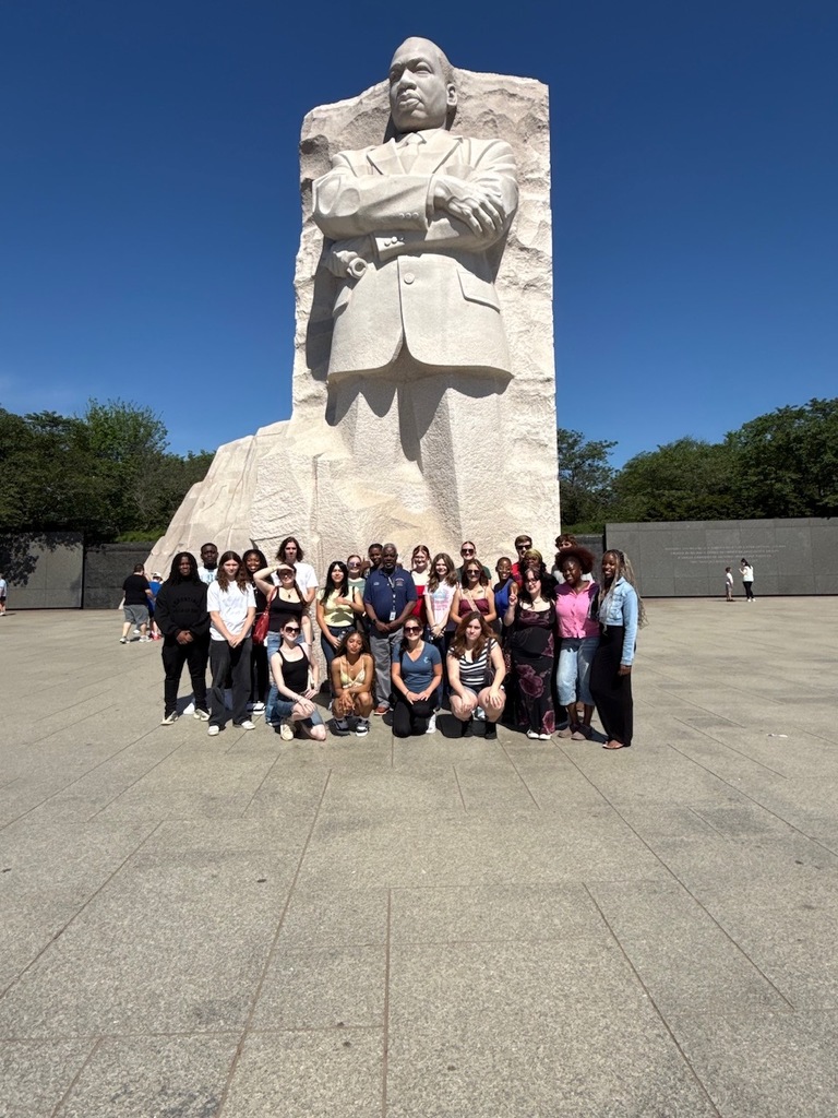 Criminal Justice students at the Martin Luther King memorial