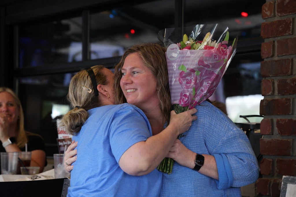 Nurse of the Year recieves hug