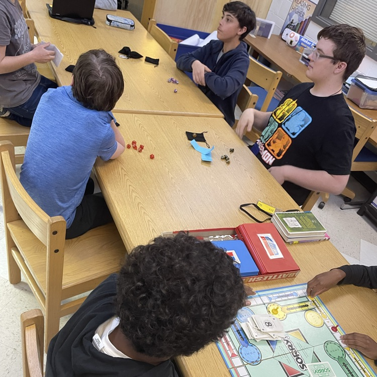 students in makerspace in the library