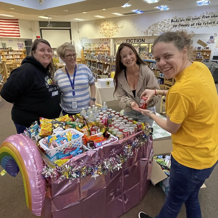 teacher using treat cart