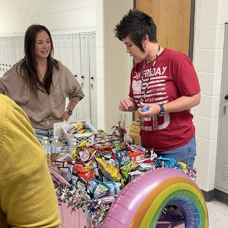 teacher using treat cart